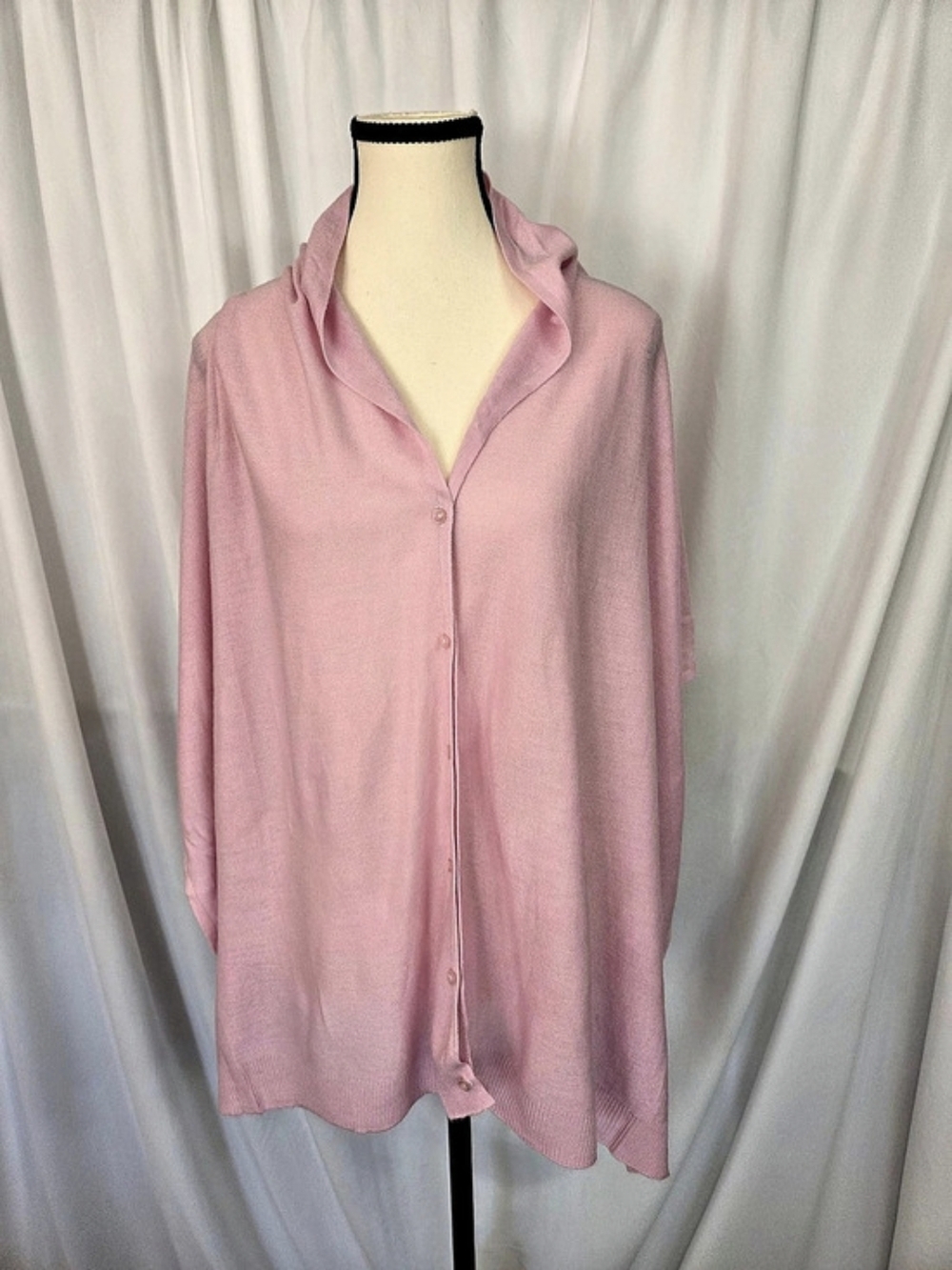 Amanda Blue Pink Button Wrap. Multi Ways To Wear